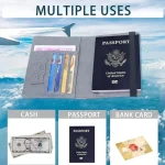 Portable PU Leather Travel Passport Holder, Credit ID Card Wallet Waterproof, Passport Wallet For Men And Women. - Image 3