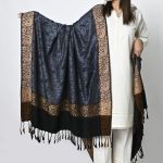 Shawl For Women Winters Kashmiri Heera Stole For Girls | 4 Side Jacquard Full Size Shawl and Muffler Mominas