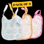 Tawakkal Mart Baby Bibs Pack of 6 Foam Bib For Newborn Baby Wipes Highly Absorbent