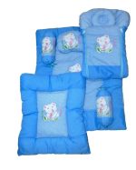 7 Pcs Baby Bedding Set Blue