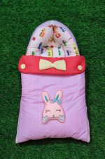 High Quality Fancy Baby Cute Cartoon Character Hooded Carry Nest - Hood Carry Nest Hoodie Sleeping Bag - Crib 0-1 Year Infant Portable Baby Cots Infant - baby bistar gaddi - Fully Cover Bed Accessories for Baby Bistar Infant Newborn Gift