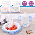 Tawakkal Mart Baby 4 In 1 Baby Feeding Set Bowl with Spoon and frok