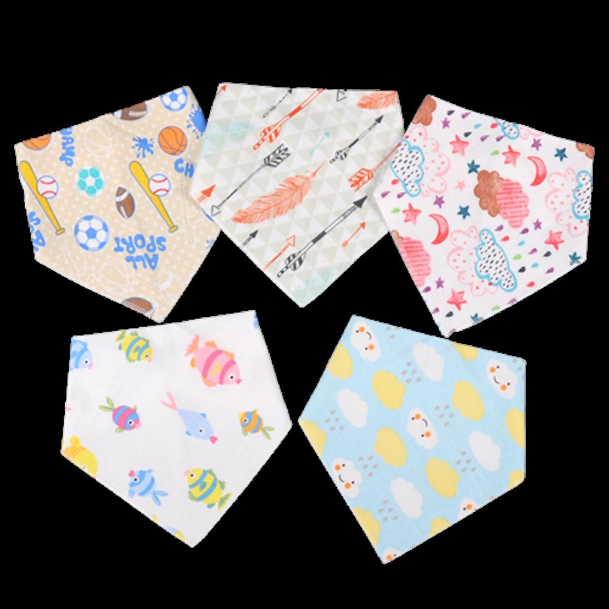 imgi_51_37115765ef3 Tawakkal Mart High Quality Cute Baby Triangle Bib with Button Bib Kids Cotton Bandana Bibs Feeding Saliva Towel Dribble Triangle Toddler Baby Headband Scarf Headcover Washable Multicolor - Image 1
