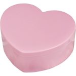 Heart Shape Pink Make Up Box with Mirror Storage Cosmetic Jewelry Organizer Drawer Daks Shelf Earring Holder - Image 2