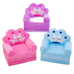 Tawakkal Mart Kids Sofa Cam Bed 3 layer Baby Comfy Foldable Sofa Floor Seat Child Back Support Cartoon Children Chair Baby Boy Girl Easy Washable - Comfortable Mickey Minnie Mouse Prince Princess Seater