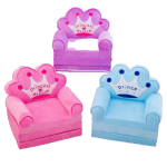 Tawakkal Mart Kids Sofa Cam Bed 3 layer Baby Comfy Foldable Sofa Floor Seat Child Back Support Cartoon Children Chair Baby Boy Girl Easy Washable - Comfortable Mickey Minnie Mouse Prince Princess Seater