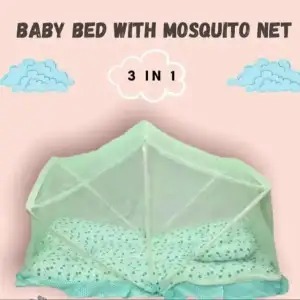 imgi_51_478099e09d9a4b164050d084d88405ec Infant Baby Sleeping Bag with Mosquito Net, Baby Bistar with Machardani for Toddlers (3 IN 1) - BEMS01 - Image 1