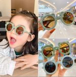 Fashion Round Children Sunglasses Classic Cute Bear Cartoon Sunglasses Girls Boys Kids Sun Glasses UV400 Protection Eyewear Baby Shade Glasses