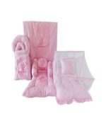 New Born Bedding Set - 9Pc Pink