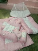 Best Quality Super Soft Fluffy Baby Set Complete Bedding 8 Pcs Set with Carrying Nest Gaddi
