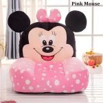 Mickey Mouse Stuffed Plush Sofa Baby Seats Children Sofa Baby Carrier Toddler Nest Puff Cartoon Minnie Mouse Chair Soft