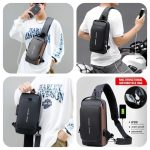 Men's Chest Bag 2024 New Casual Fashion Shoulder Bag Male Hand Crossbody Korean Cycling Backpack