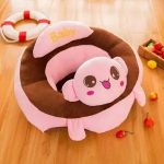 Pink Cartoon Stuffed Plush Sofa Baby Seats Children Sofa Support Seat Learning Training Cushion Baby Carrier Seater Toddler Nest Puff Cartoon Infant Learning To Sit Soft Cotton Nest Puff Safety Chair Soft Babies Toys with 2 Holes for Legs For 0-2 Years