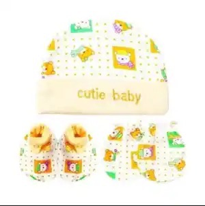 imgi_51_9d80fb3f63ced1a71da25a6d0811a8ea GP (3pcs sets) Thailand Mittens, Booties and Hat for Newborn 100% Cotton - Image 1