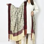 Shawl For Women Winters Kashmiri Heera Stole For Girls | 4 Side Jacquard Full Size Shawl and Muffler Mominas