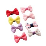 Tawakkal Mart 10pcs/set Baby Colorful Mini Hair Clip Solid Dot Printed Baby Bow Hair Clip Newborn Decor Hair Pin Kids Hair Accessories