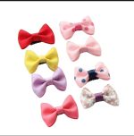Tawakkal Mart 10pcs/set Baby Colorful Mini Hair Clip Solid Dot Printed Baby Bow Hair Clip Newborn Decor Hair Pin Kids Hair Accessories
