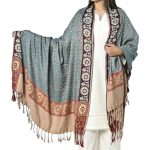 Shawl For Women Winters Kashmiri Heera Stole For Girls | 4 Side Jacquard Full Size Shawl and Muffler Mominas