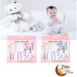 Tawakkal Mart 6 Pcs Newborn Baby Nail Hair Daily Care Kit Infant Kids Grooming Brush Comb and Manicure Home Set