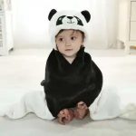 GP Cute Baby Kid Cotton Wrap Bathrobe Animal Cartoon Soft Hooded bath towel