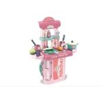 3 in 1 funny little cheff baby toy kitchen play set in carry case/bag/table cooking