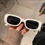 2022 Stylish Square Eyewear: Women's Vintage Designer Sunglasses. Retro Rectangle Frames in Popular, Vibrant Colors.