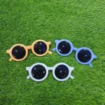 Fashion Round Kids Sunglasses UV Protection Classic Children Sun Glasses Vintage Boy Girl Eyewear Street Shot Photography Props