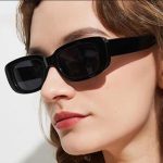 2022 New Fashion Square Eyewear: Vintage-Inspired Designer Sunglasses for Women. Retro Rectangle Shades in Trendy, Colorful Designs.