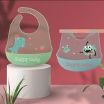 GP Cartoon Strawberry Baby Bibs Waterproof Adjustable Girls Boys Bib Food Grade Silicone Newborn Infant Feeding Cloth Baby Stuff