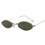 Yfashion Stylish - Small Ellipse Frame Sunglasses. Ideal for driving, street snaps, and a chic birthday gift. Available in vibrant lens colors.