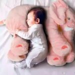 Creative pink Plush Elephant Pillow Kids Bed Sleeping Elephant
