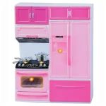 Pink Kitchen Set with Italian Fridge - Regular Size