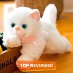 Cat Stuffed Animal Soft Cat Plush Toy Persian Cat Stuff Toy White Color 25 cm