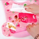 GP Waterproof Silicone Baby Bibs Cartoon Printed Adjustable Removable Children Apron Baby Feeding Stuff