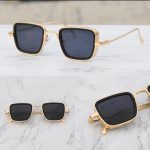 Original Kabir Singh Sunglasses in Metal Frame for Men Square Retro Cool Sun Shades Steampunk Style Sun Glasses for Men- Shahid Kapoor UV400 Polarized