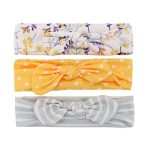 3pcs/Set Wholesale Knitted Children Hairband Solid Color Strips Cute Bow Headband For Infant Baby Kids Sport Hair Accessories