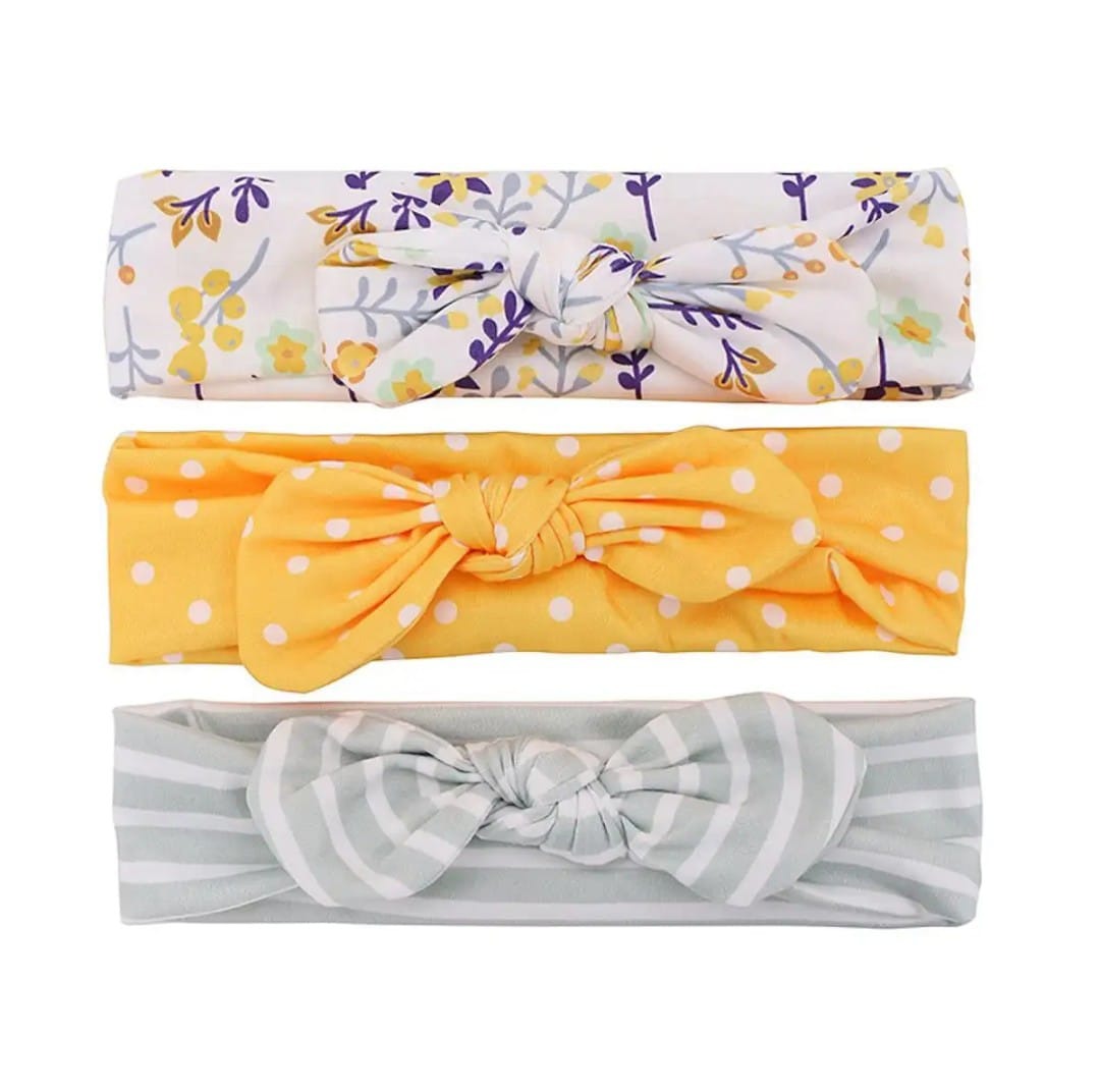 imgi_52_ffb300f9fd59b42ac1e3d5f82c58eefa 3 Pcs/Set Rabbit Ear Elastic Baby Headband Flower Printed Bows Kids Turban Girls Hair Accessories - Image 1