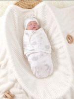 Newborn Sleeping Bag Cotton Baby Swaddlee Wrap Adjustable Newborn Sleepsack Hat Set Anti-kick Swaddle Warm Soft Blanket