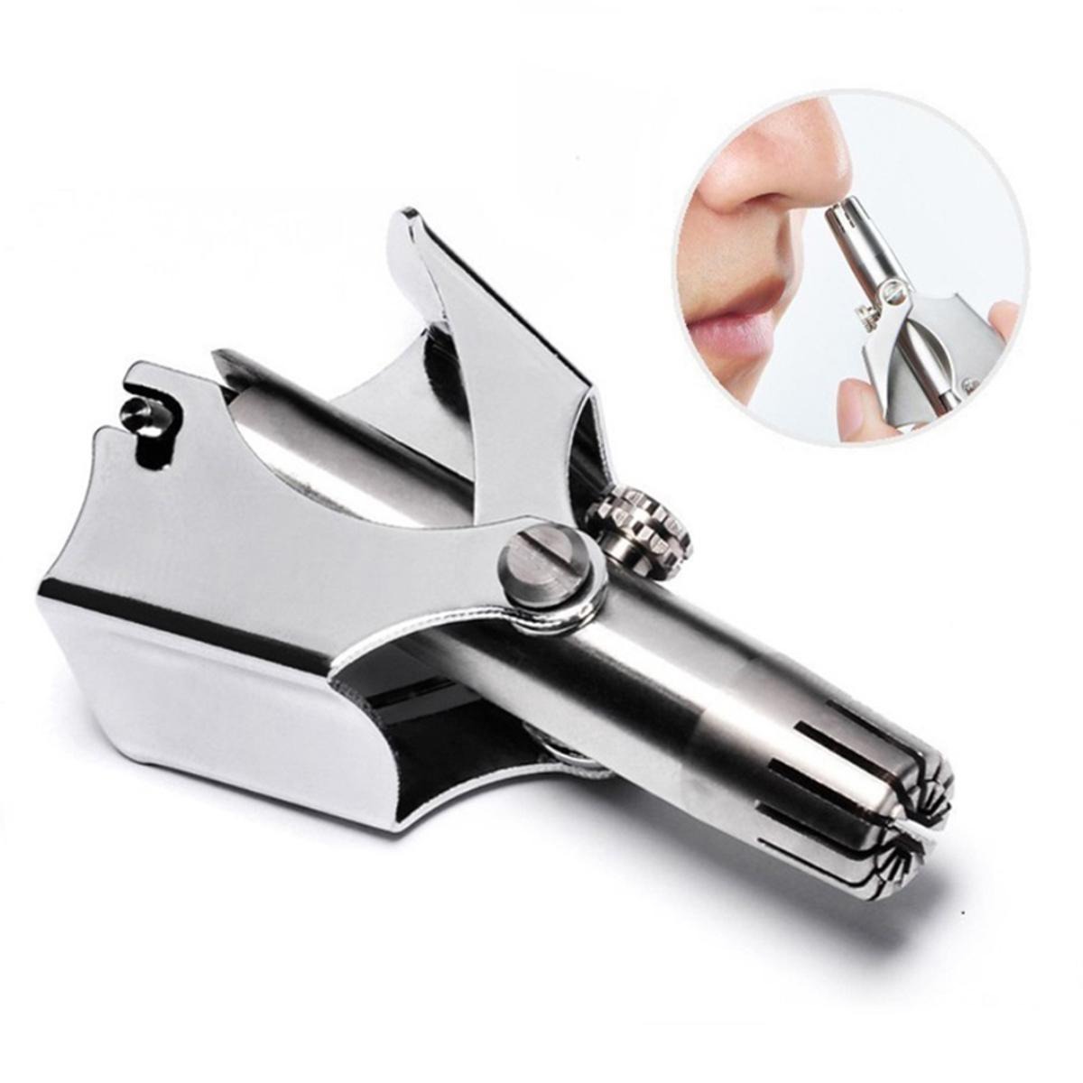 imgi_54_b7253dc0c7ef5b2d82b3b129b3208418 Stainless Steel Manual Nose Trimmer Shaving Nose Ear Hair Face Care Man Washable - Image 1
