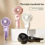 Mini Portable Water Spray Mist Fan Air Humidifier USB Small Handheld Fan Cooler USB Rechargeable Cooling Fan with mobile stand holder - Image 4