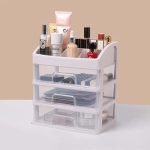 Makeup Organizer Cosmetic Case Makeup Organizer Jewellery Box Women Beauty Skin Care Cosmetic Organizers 3 layers Drawer Home Storage Box Durable Cosmetic Display Cases