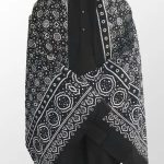 Pure Cotton Black Sindhi Ajrak Chadder / Shawl for Men and Women