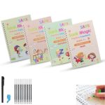 Magic Practice Book (4 BOOKS+10 INK REFILL) , Montessori Children Tracing Handwriting | First Learning Books for Kids | Preschool - Image 2
