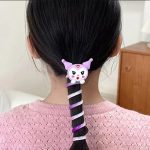Flower Decor Hair Tie for Girls Adorable Spiral Hair Ties for Girls No Crease Stretchy Ponytail Holders with Cute Bowknots Hearts Flowers Traceless Hair Accessories - Image 3