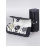 3 Slots Watch Organizer – PU Leather Travel Watch Storage Roll Box - Image 4