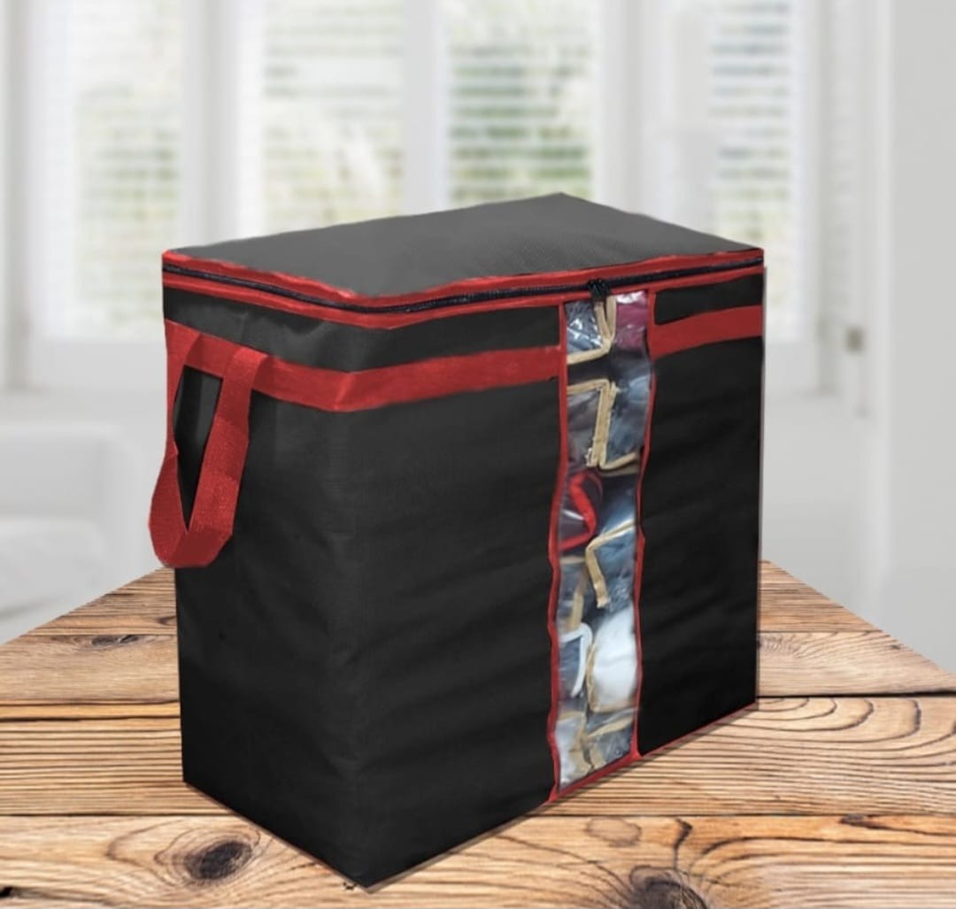 imgi_56_cf4016f560a773233d9a30cdb02b4306 Storage bags Stuff DUSTPROOF NON WOOVEN OXFORD CLOTH SIZE : Large ( Holds Upto 20-25kg Of Weight ) High-quality | Breathable | Sturdy zipper | Two-way zippers | Full capacity | Dust-proof | Compact design | Black Grey Skin are three colors - Image 1