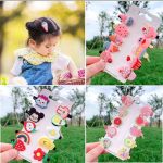 10 pcs Unicorn Ice Cream Hair Clips Set Baby Hairpin For Kids Girls Toddler Barrettes Hair Accessories