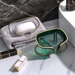 HOTTEST SALE Plastics Light Luxury Soap Holder for Bathroom Leaf Shape Self Draining Soap Dish with Metal Bracket Bathroom Accessories EACH ONLY IN RS (449) - Image 4