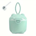 Portable Milk Powder Storage Box, Food Container, Milk Powder Snack Storage Box , Portable Milk Powder Dispenser Container with Carry Handle and Scoop, Non-Spill Baby Snack Storage Container for Travel, Home, BPA Free, Pink