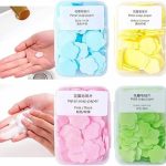 Petal Shape Paper Soap Sheets | Cleaning Washing Hand Bath Toiletry Paper Soap Sheets Petals Soap Flakes with Storage Box for Outdoor